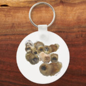 Pekingese-Gruppe Schlüsselanhänger (Vorderseite)