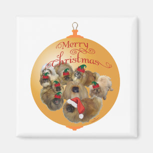Pekingese-Gruppen-Ornament Magnet