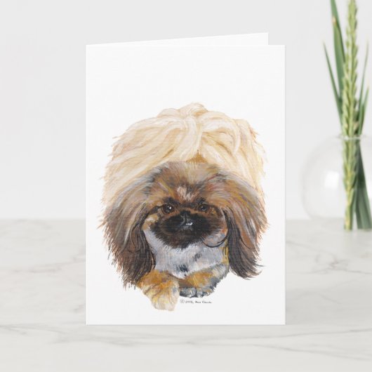 Pekingese Grußkarte Karte (Vorderseite)
