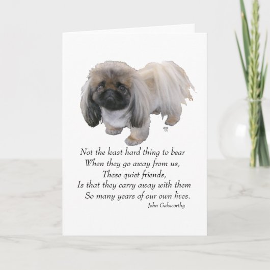 Pekingese Grußkarte Karte (Vorderseite)
