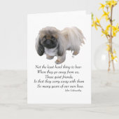 Pekingese Grußkarte Karte (Gelbe Blume)