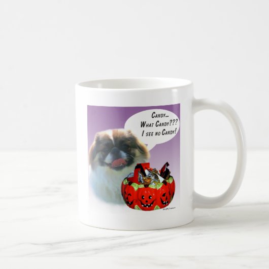Pekingese Halloween Candy Kaffeetasse (Rechts)