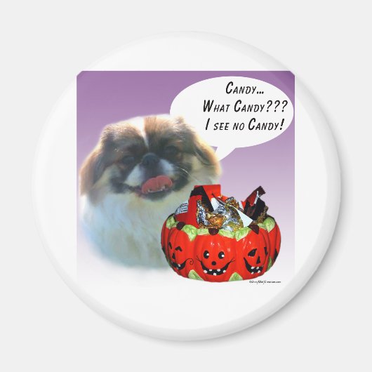 Pekingese Halloween Candy Magnet (Vorne)