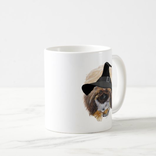Pekingese Halloween Kaffeetasse (VorderseiteRechts)