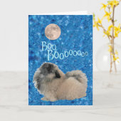 Pekingese Halloween Karte (Gelbe Blume)