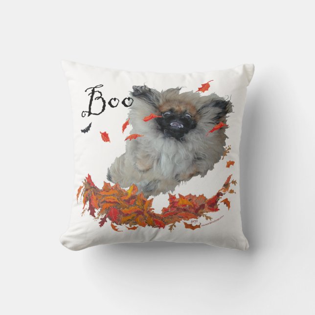 Pekingese Halloween Kissen (Vorderseite)