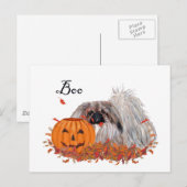 Pekingese Halloween Postkarte (Vorne/Hinten)