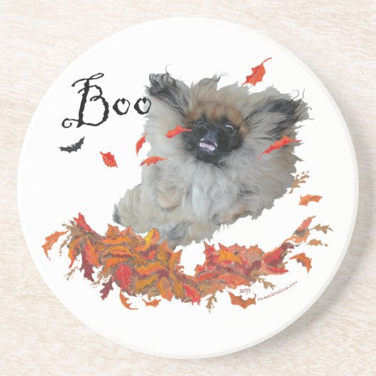 Pekingese Halloween Sandstein Untersetzer (Vorne)