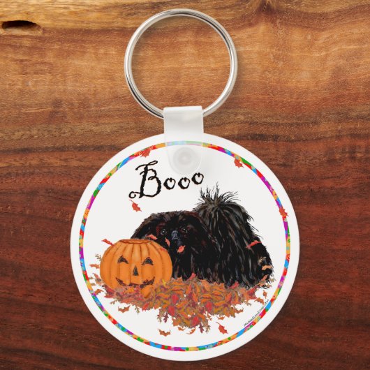 Pekingese Halloween Schlüsselanhänger (Vorderseite)