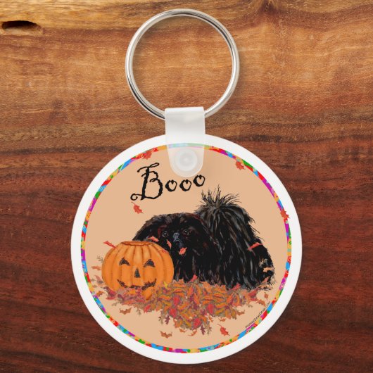 Pekingese Halloween Schlüsselanhänger (Vorderseite)