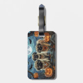 Pekingese Halloween Spooky Gepäckanhänger (Rückseite vertikal)