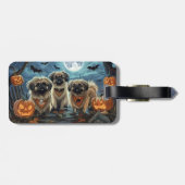 Pekingese Halloween Spooky Gepäckanhänger (Rückseite horizontal)