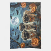 Pekingese Halloween Spooky Geschirrtuch (Vertikal)