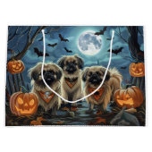 Pekingese Halloween Spooky Große Geschenktüte (Vorderseite)