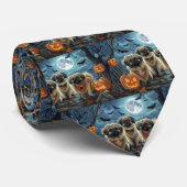 Pekingese Halloween Spooky Krawatte (Gerollt)