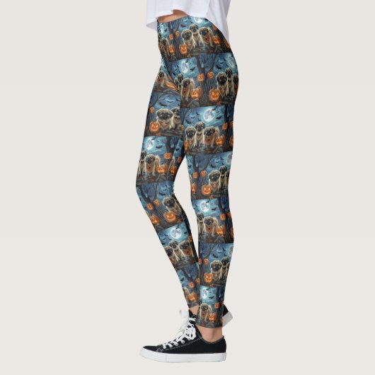 Pekingese Halloween Spooky Leggings (Links)