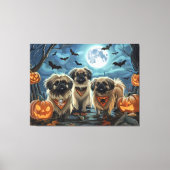Pekingese Halloween Spooky Leinwanddruck (Vorderseite)