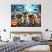 Pekingese Halloween Spooky Leinwanddruck (Insitu (Schlafzimmer))