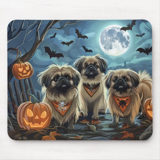 Pekingese Halloween Spooky Mousepad (Vorne)