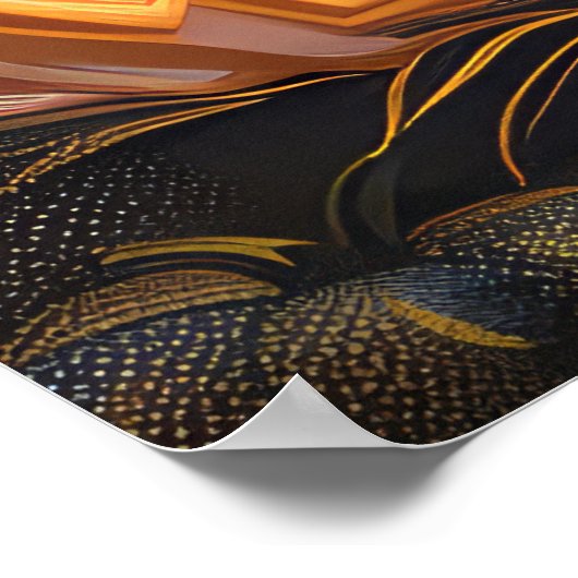 Pekingese Halloween Spooky Poster (Ecke)