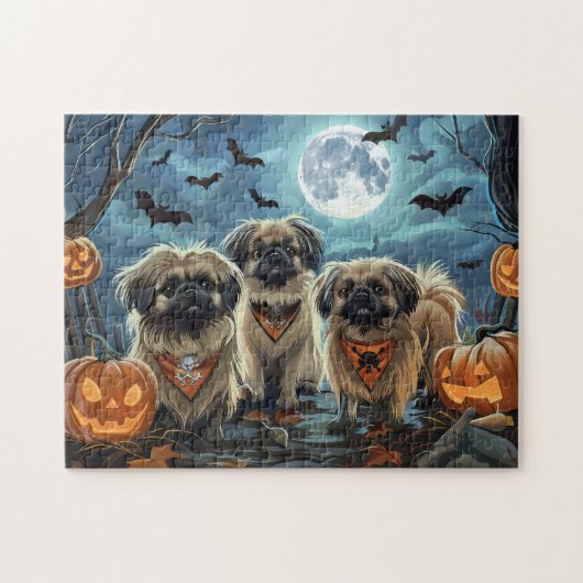 Pekingese Halloween Spooky Puzzle (Horizontal)