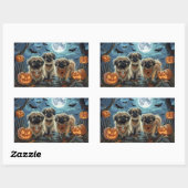 Pekingese Halloween Spooky Rechteckiger Aufkleber (Blatt)