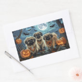 Pekingese Halloween Spooky Rechteckiger Aufkleber (Umschlag)