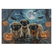 Pekingese Halloween Spooky Schneidebrett (Vorderseite)