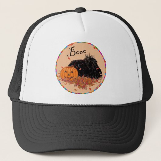 Pekingese Halloween Truckerkappe (Vorderseite)