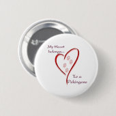 Pekingese Heart Belongs Button (Vorne & Hinten)