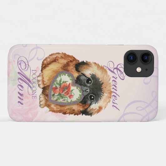 Pekingese Herzerkrankung Mama Case-Mate iPhone Hülle (Rückseite (Horizontal))