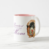 Pekingese Herzliche Mama Zweifarbige Tasse (VorderseiteRechts)