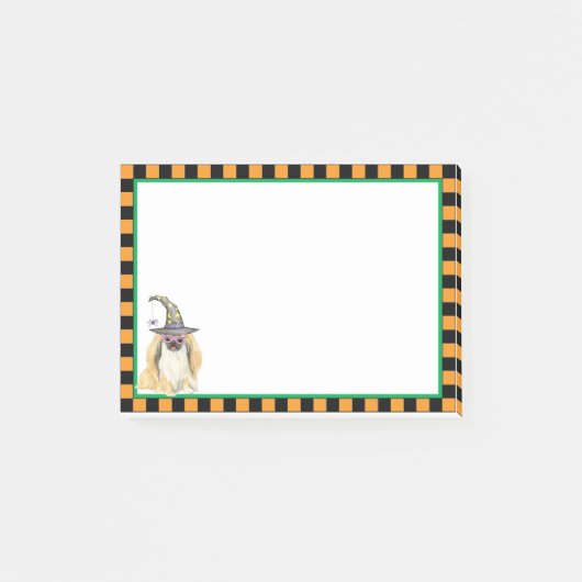 Pekingese Hexe Post-it Klebezettel (Vorderseite)