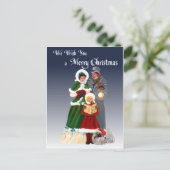 Pekingese Holiday Designs Feiertagspostkarte (Stehend Vorderseite)