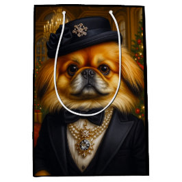 Pekingese Holiday  Mittlere Geschenktüte