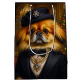 Pekingese Holiday  Mittlere Geschenktüte (Rückseite)