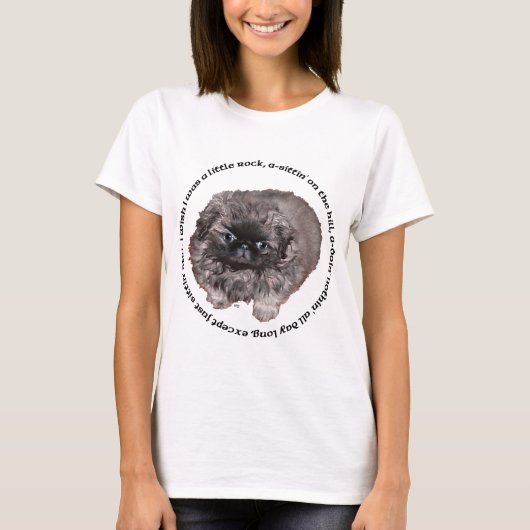Pekingese Hund Ditty T-Shirt (Vorderseite)