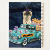 Pekingese Hund Halloween LKW Beängstigende Nacht Planer (Rückseite)