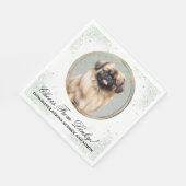 Pekingese Hund Hochzeit Napkins mit Hunde Foto Serviette (Ecke)