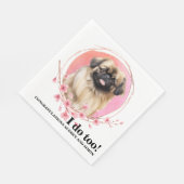 Pekingese Hund Hochzeit Napkins mit Hunde Foto Serviette (Ecke)