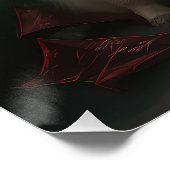 Pekingese Hund im Schnee Weihnachten Poster (Ecke)