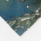 Pekingese Hund in Sledge Lass es Schnee Weihnachte Fleecedecke (Ecke)