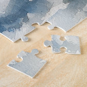 Pekingese Hund in Sledge Lass es Schnee Weihnachte Puzzle (Seite)