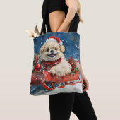 Pekingese Hund in Sledge Lass es Schnee Weihnachte Tasche (Von Nahem)
