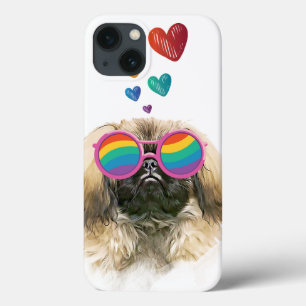 Pekingese Hund mit Herzen Valentinstag Case-Mate iPhone Hülle