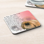 Pekingese Hund - Nan-Gedicht Untersetzer (Linke Seite)