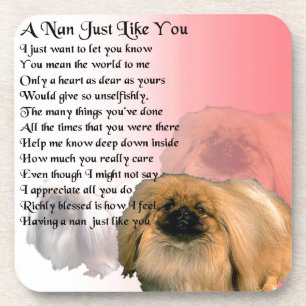 Pekingese Hund - Nan-Gedicht Untersetzer