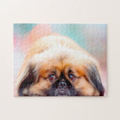 Pekingese Hund. Puzzle (Horizontal)