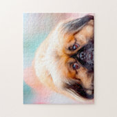 Pekingese Hund. Puzzle (Vertikal)