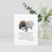 Pekingese-Hund Regenbogenbrücke Postkarte (Stehend Vorderseite)